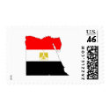 Egypt flag map postage