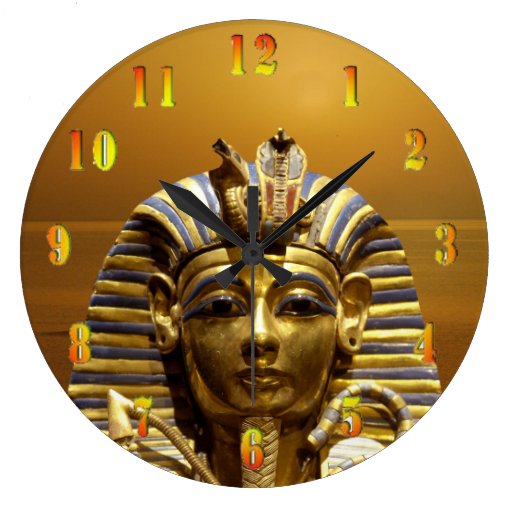 Egypt King Tut Round Wall Clock Zazzle