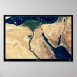 Egypt Satellite Poster Map Print From Space