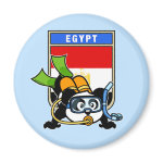 This cute panda loves to go scuba diving in Egypt! The Red Sea has such beautiful coral reefs and marine life! Panda wears double tanks, a scuba mask & reg, and green fins. What a cutie! A great gift for any scuba diver who loves to go to Egypt.