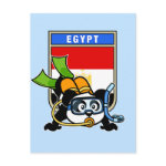 This cute panda loves to go scuba diving in Egypt! The Red Sea has such beautiful coral reefs and marine life! Panda wears double tanks, a scuba mask & reg, and green fins. What a cutie! A great gift for any scuba diver who loves to go to Egypt.