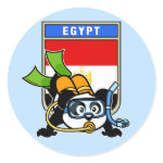 This cute panda loves to go scuba diving in Egypt! The Red Sea has such beautiful coral reefs and marine life! Panda wears double tanks, a scuba mask & reg, and green fins. What a cutie! A great gift for any scuba diver who loves to go to Egypt.