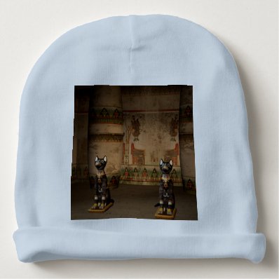 Egypt temple with hieroglyphics baby beanie