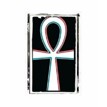 egyptian ankh glow t-shirts