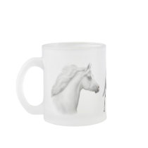 Egyptian Arabian Horse Frosted Glass Mug