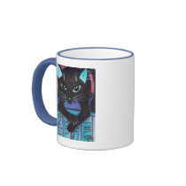 Egyptian Bast Black Cat Mugs