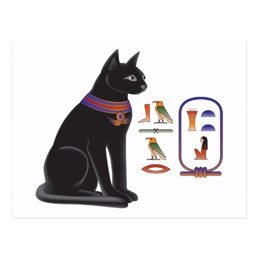 Egyptian Cat Goddess Bastet Postcard Zazzle