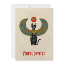 Egyptian Cat Goddess Personalized Invitations