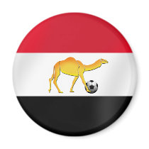 Egyptian desert camel soccer ball flag magnets