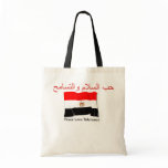 Egyptian Flag waving Tote Bag