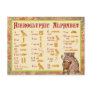Egyptian Hieroglyphic Alphabet Chart Postcard