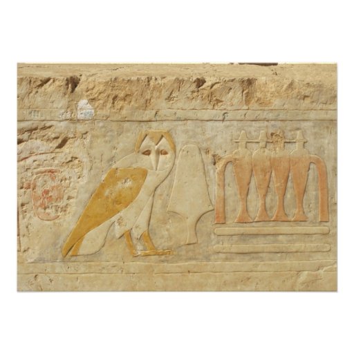 Egyptian hieroglyphic writing custom announcements