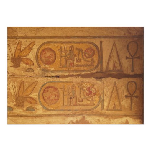 Egyptian hieroglyphic writing custom announcements
