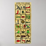 Egyptian Hieroglyphics, Alphabetic Symbols Posters