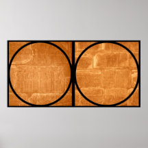 Egyptian Hieroglyphics Diptych Posters