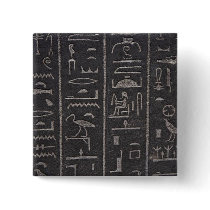 Egyptian Hieroglyphs Button