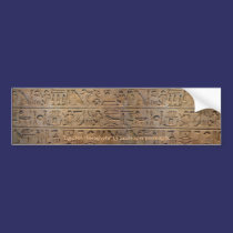 Egyptian Hieroglyphs Historic Bumper Sticker bumper stickers