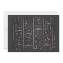 Egyptian Hieroglyphs Invitation