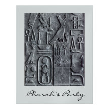 Egyptian Hieroglyphs Pharoh's Party Invitation