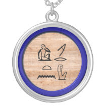Egyptian "I Love You" (Woman to Woman) Lapis Blue Custom Jewelry