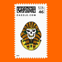 egyptian king skull stamps