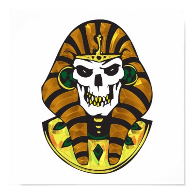 egyptian king skull poster by halloweenie