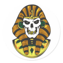 egyptian king skull stickers