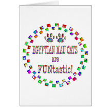Egyptian Mau Cats are FUNtastic Greeting Cards