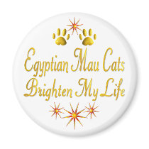 Egyptian Mau Cats Brighten My Life magnets by MyFavoriteCat Egyptian Mau Cats Brighten My Life magnets