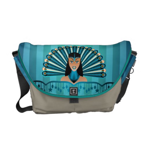 Egyptian Peacock Princess Rickshaw Messenger Bag