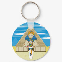 Egyptian Pharaoh & Great Sphinx of Giza keychains