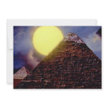 Egyptian pyramid with sun in background invite