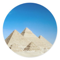 Egyptian Pyramids Round Stickers