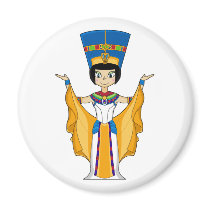 Egyptian Queen Nefertiti Magnet by markmurphycreative Egyptian Queen Nefertiti Magnet