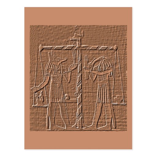 Egyptian Scales of Life Hieroglyph Postcard Zazzle