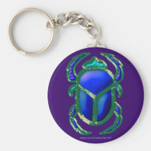 EGYPTIAN SCARAB BEETLE Art Zipper-pull Key Chains