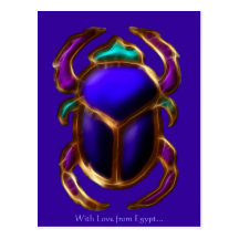 EGYPTIAN SCARAB BEETLE Collection Postcard