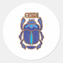 Egyptian Scarab Dung Dung Beetle Round Stickers