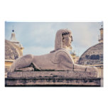 Egyptian statue photographic print