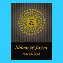 Egyptian Sunburst Save The Date Card or Invitation invitations