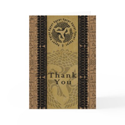 Egyptian Thank You Card by mcbonet