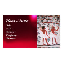 EGYPTIAN VINEYARD WINE GRAPE HARVEST ,RED WAX SEAL BUSINESS CARDS