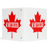 Eh Team Canada Maple Leaf 3 Ring Binders