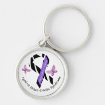 Ehlers-Danlos EDS Fight Like a Zebra Keychains