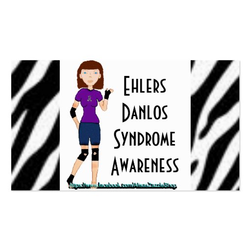ehlers danlos syndrome awareness card business card template (front side)