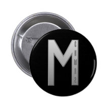 Ehwaz Rune grey Pinback Buttons