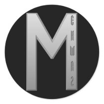 Ehwaz Rune grey Sticker