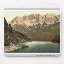 Eibsee, general view, Upper Bavaria, Germany vinta Mousepad