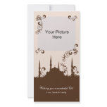 Eid Brown Pink Swirl Photo Cards