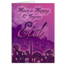Eid Card, Happy And Joyous Eid, Purple